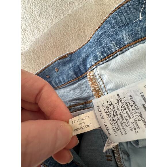 Madewell Womens High Rise Denim Shorts Size 27 Blue Jeans Button Fly Boho Preppy - Picture 11 of 11